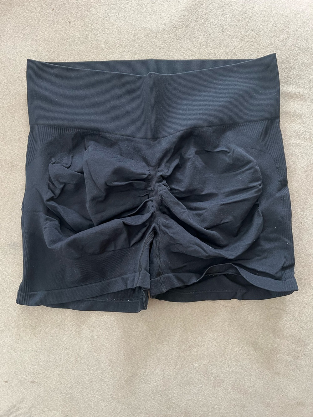 Black Seamless High-Waist Shapewear Shorts